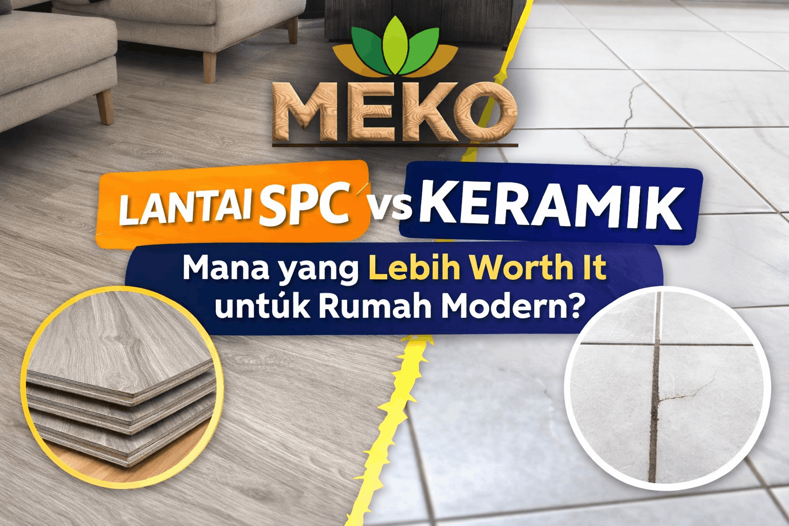 Lantai SPC Meko Flooring vs Keramik: Mana yang Lebih Worth It untuk Rumah Modern?